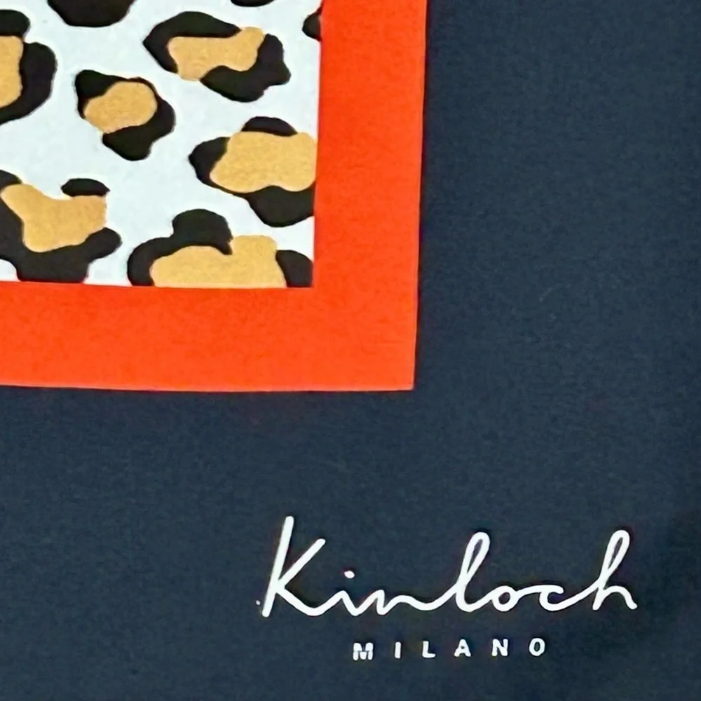 Kinloch Milano Leopard Print Silk Scarf
